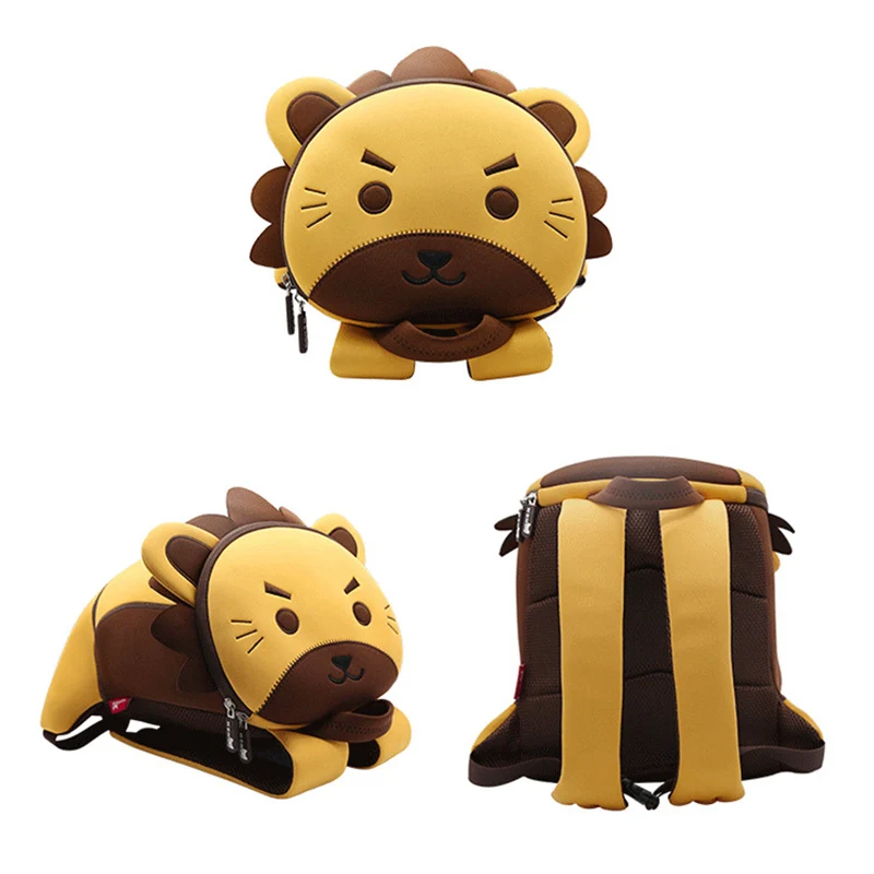 2023 New Children School Backpacks Cartoon Lion Kids School Bags for Girls Boys Toddler Child Animals Backpacks Mochila Escolar 3