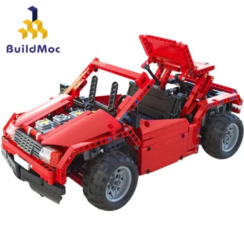 

Buildmoc Technic MOC Super Hypercar Roadster Model Kit Building Blocks Compatible lepining RC Car Bricks Toys