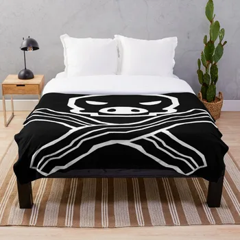 

Bacon Pirate Throw Blanket Soft Sherpa Blanket Bed Sheet Single Knee Blanket Office Nap Blanket