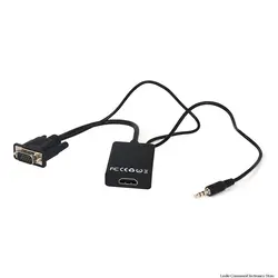 Новый VGA мужчина к HDMI Женский конвертер Кабель-адаптер с аудио выходом 1080P адаптер VGA HDMI для ПК ноутбук к HDTV проектору r10