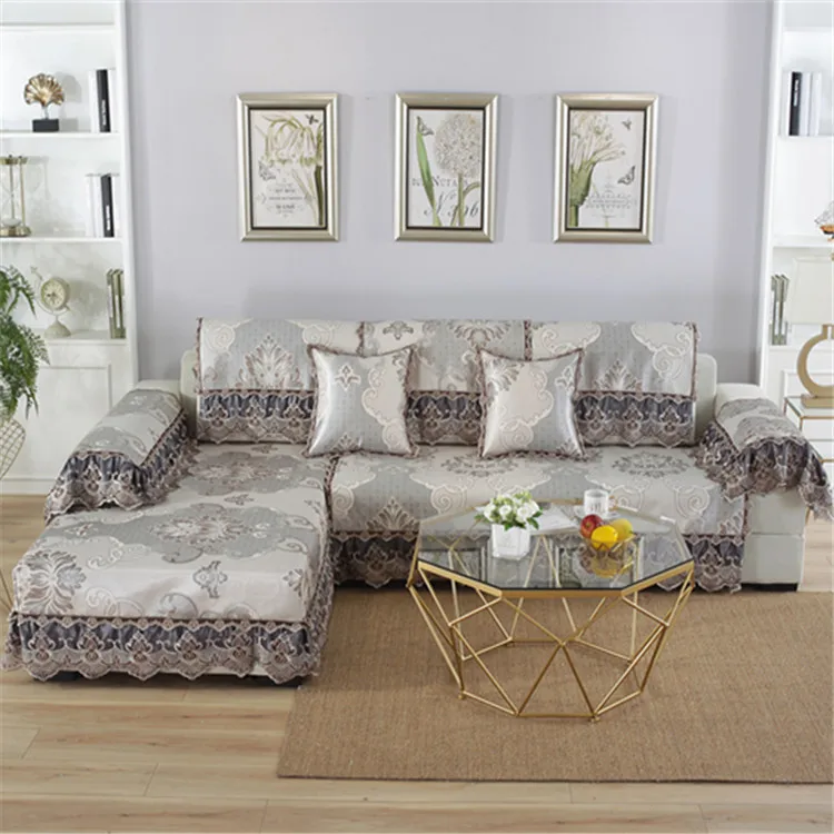 

Summer Summer Sleeping Mat Viscose Sofa Mat Hem Anti-slip Universal Fabric European Style Combination All Edges Included Versati