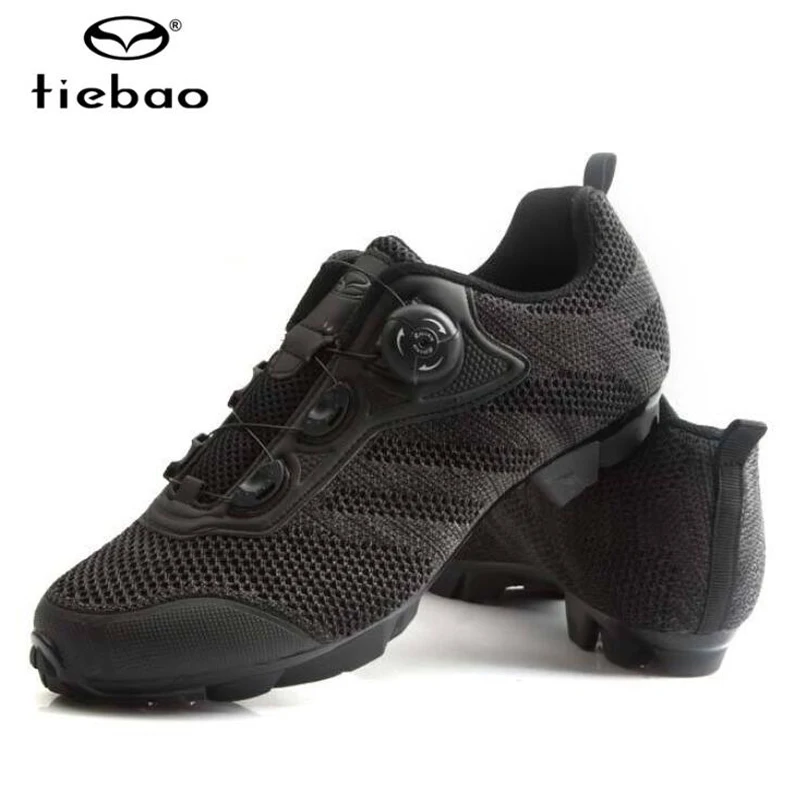 TIEBAO мужские кроссовки Sapatilha Ciclismo MTB Нескользящая прочная велосипедная обувь для велосипеда самозакрывающаяся Спортивная велосипедная обувь кроссовки