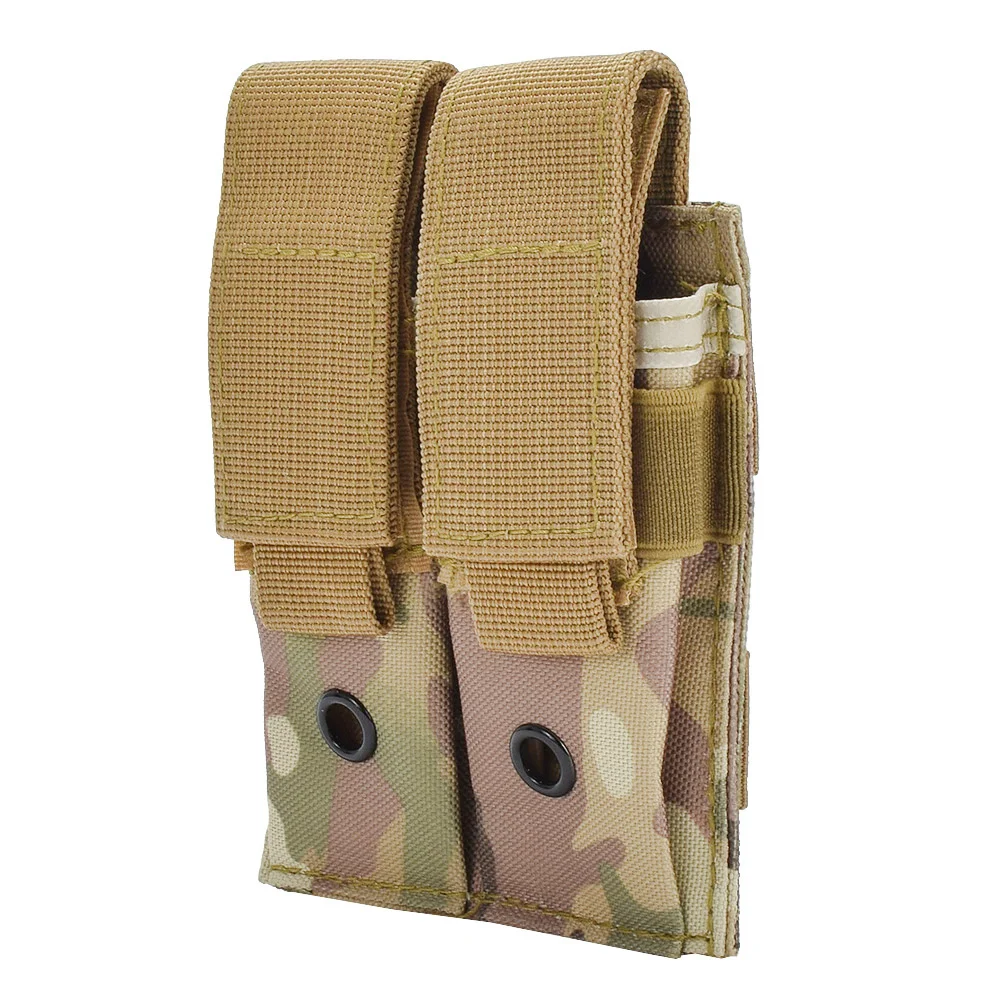 SINAIRSOFT Tactical Nylon 9mm 600D Molle Dual Double Pistol Magazine EDC Pouch Close Holster For Outdoor Hunting Combat Military SINAIRSOFT Tactical Nylon 9mm 600D Molle Dual Double Pistol Magazine EDC Pouch Close Holster For Outdoor Hunting Combat Military