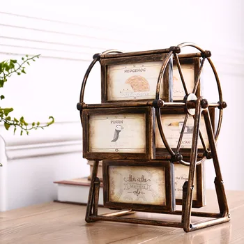 

New European retro Ferris wheel photo frame Creative wedding photo frame 5 inch photo frame decoration ornaments