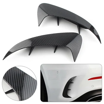

Carbon Fiber Style Car Rear Bumper Fins Canards Splitters For Mercedes Benz A-Class A220 W177 Sport Model 2019 ABS Plastic