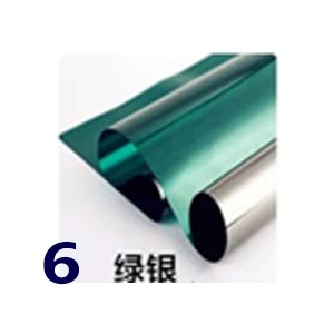 6Green silver Односторонняя прозрачная стеклянная пленка затенение изоляция Взрывозащищенная УФ Солнечная пленка Бытовая самоклеящаяся пленка для окон 30x100cm60x100cm - Цвет: 6Green silver