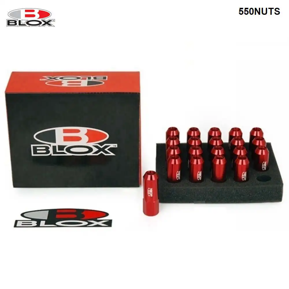 Racing Blox Forged 7075 Aluminum Lug Nuts M12X1.25 / M12X1.5, L:60MM 20 Pcs/Set AF-550NUTS