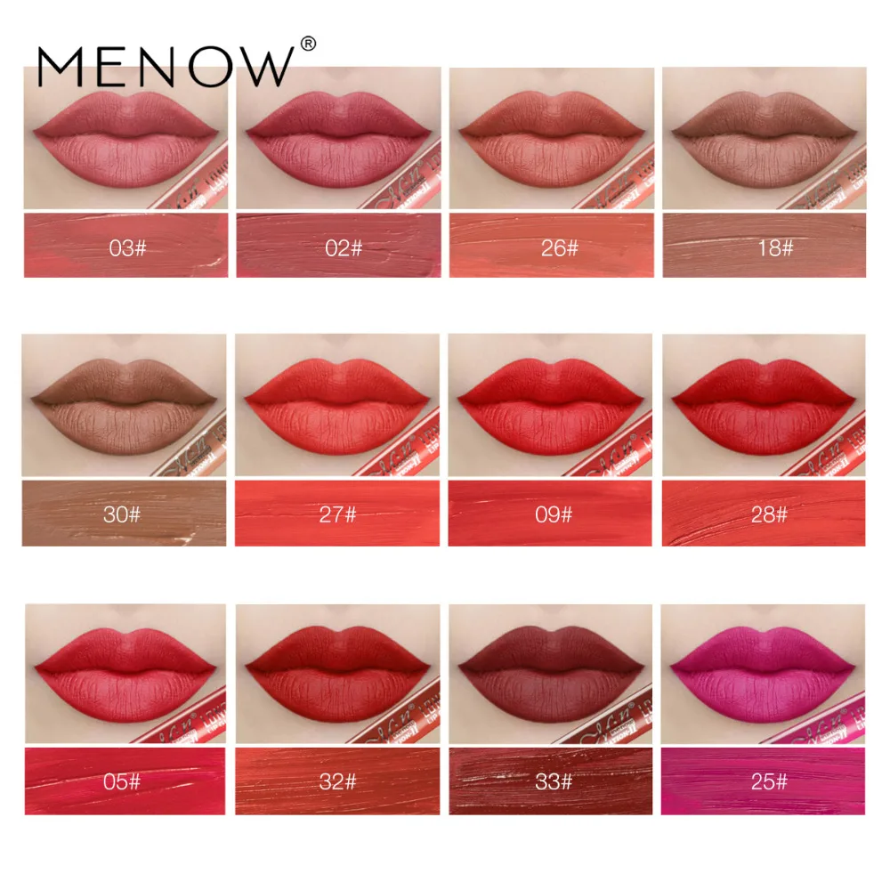 MENOW Sexy Makeup 12 Colors Lip Gloss Matt Highlighter Brighten Moisturizer Waterproof Cosmetic MENOW Sexy Makeup 12 Colors Lip Gloss Matt Highlighter Brighten Moisturizer Waterproof Cosmetic