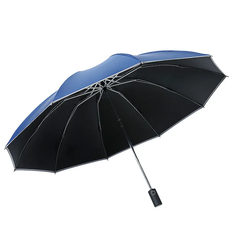 Automatic Umbrella Reverse Folding Business Umbrella With Reflective Strips Umbrellas Rain For Men Women Windproof Male Parasol