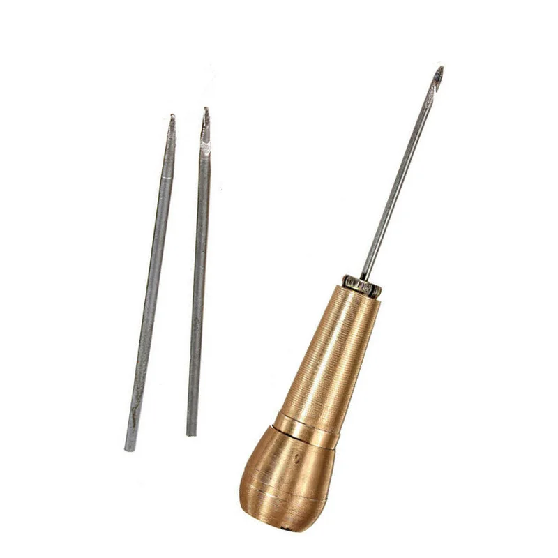 Canvas Leather Tent Sewing Awl Hand Stitcher Leather Craft Needle Kit Tool SC 