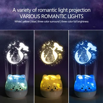 

Colorful Starry Sky Projector Blueteeth USB Voice Control Music Player LED Night Light Romantic Projection Lamp Birthday Gift