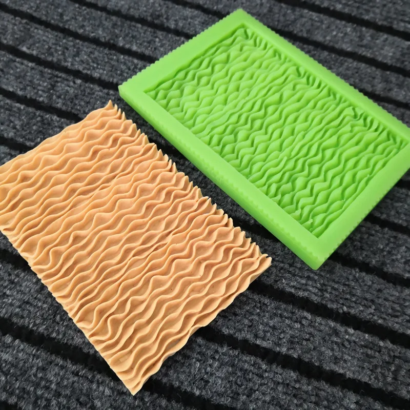 Волна изогнутые силиконовые формы резинка паста Fondant Mold торт рюшами границы Декор