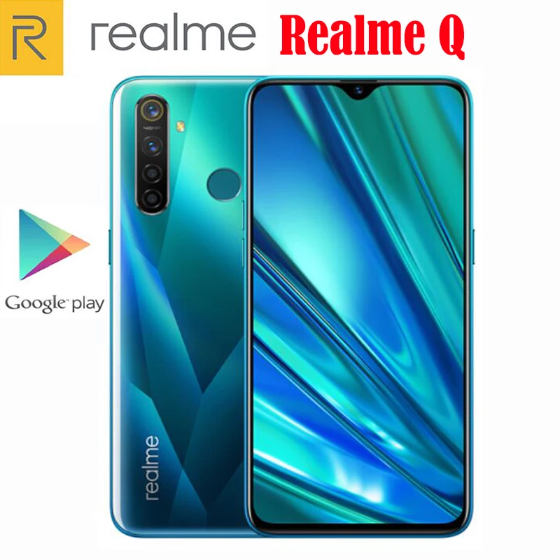 Новый оригинальный официальный сотовый телефон Realme Q 6 3 дюймов Android 9 0