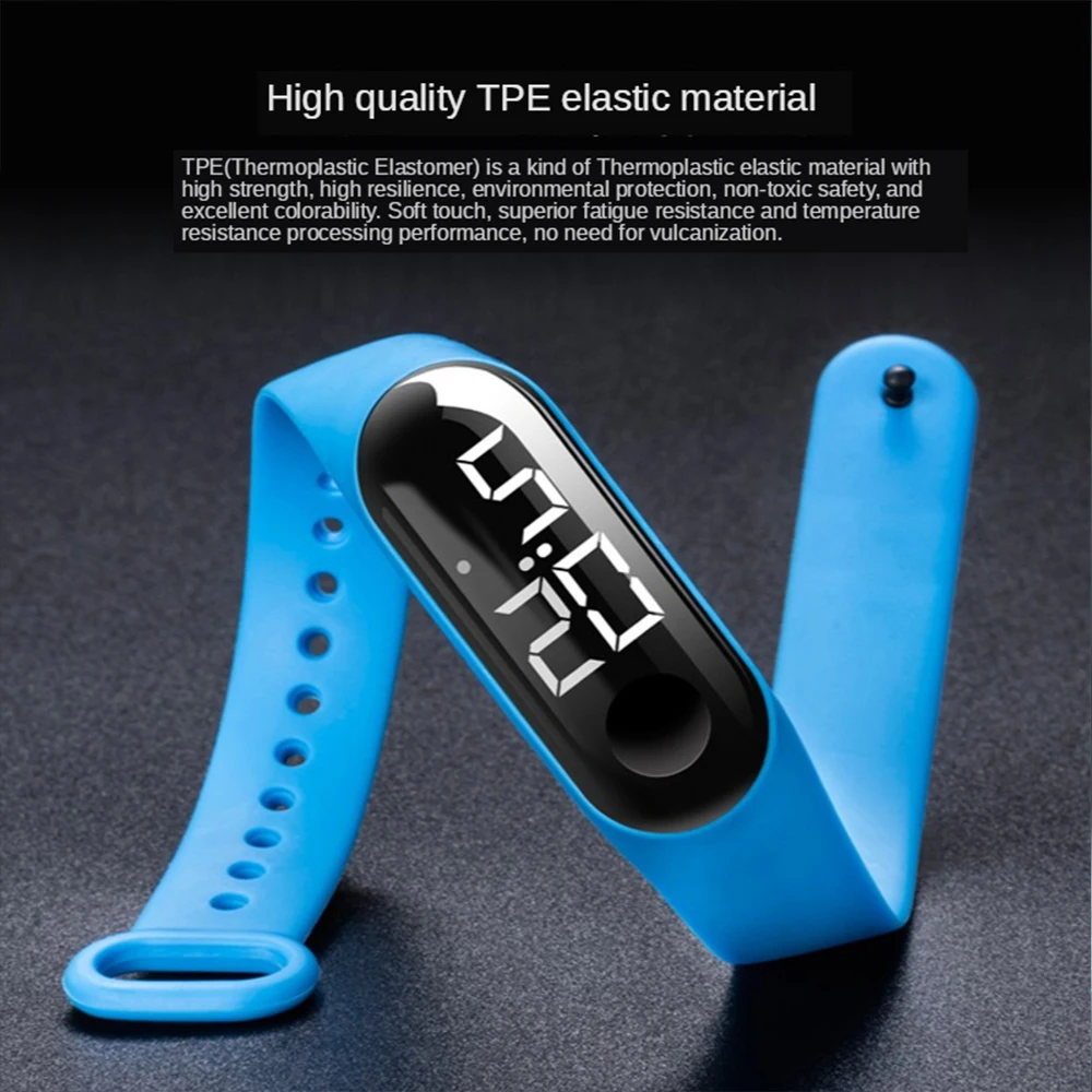 Светодиодные цифровые часы роскошный белый светильник сенсорный экран 50 м