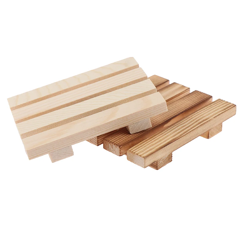 Jabonera de madera Natural, soporte para bandeja de ducha de baño, placa de soporte, plato de ducha, jabón de lavado, 1 Uds.