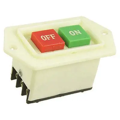 

New Square Red Green Button Start Stop Push Button Switch 5A 380V AC