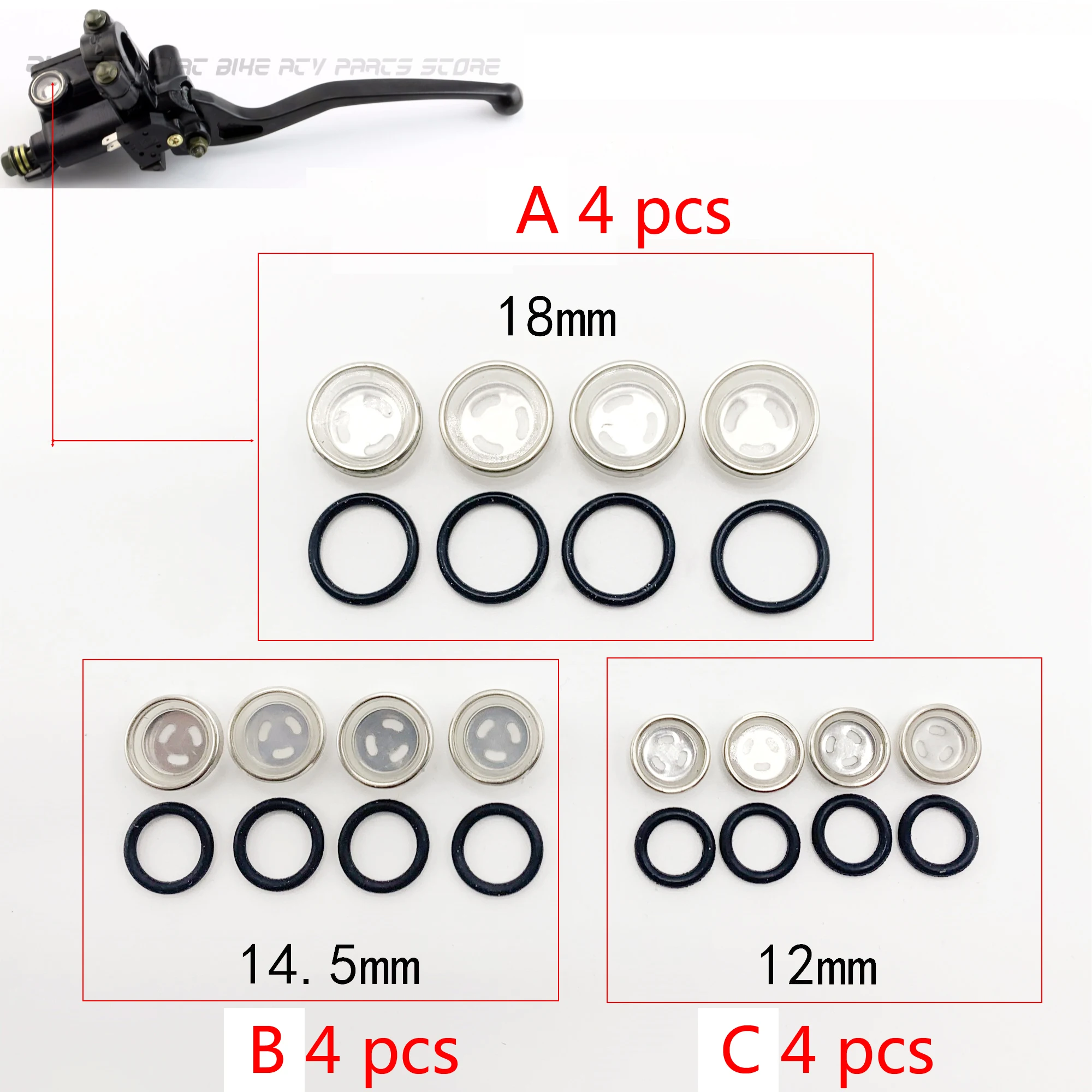 Motorcycle Clutch Brake Hydraulic Master Cylinder Observation Port Oil Window Pit Dirt Bike Oil Level Mirror