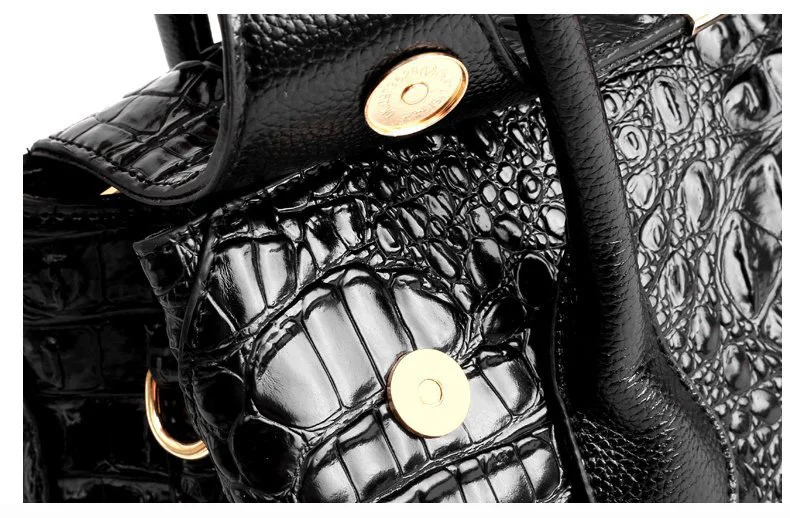 Retro Red Green Leather Womens Alligator Bags Luxury Designer Handbag Brown Black Ladies Large Crocodile Crossbody Bag for Women (17)