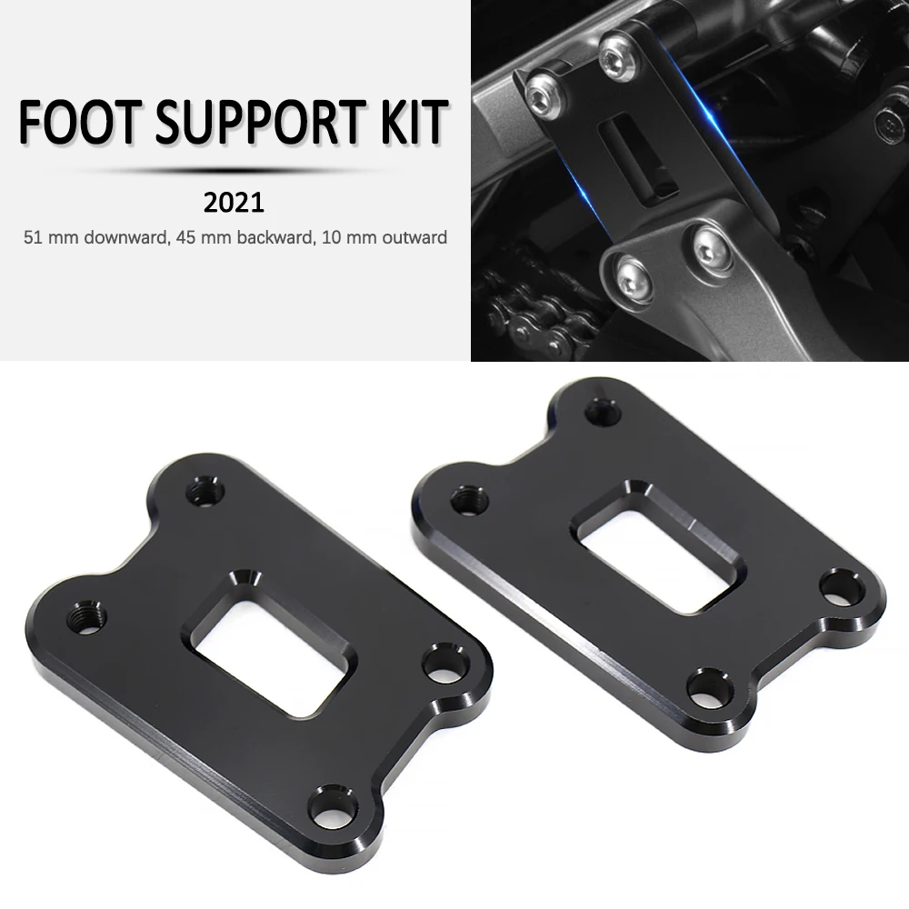

New Rear Pedal Lowering Kit For Yamaha MT09 FZ09 MT 09 FZ 09 mt 09 fz 09 Motorcycle EVO Passenger Footrests Supports Kit 2021