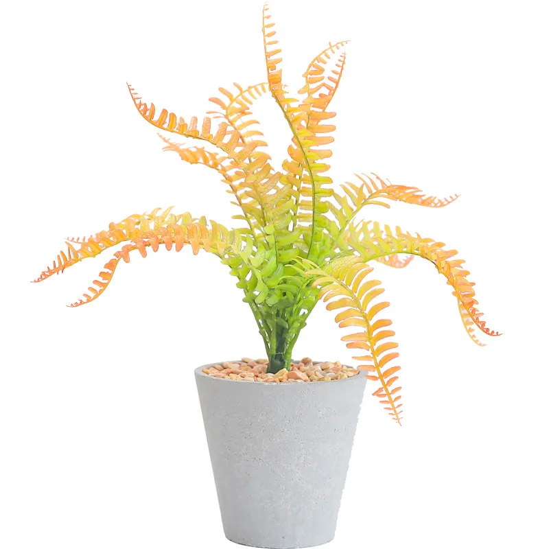 Nordic wind simulation plant cement pot green plant potted indoor decoration fresh place view simulation flower decoration