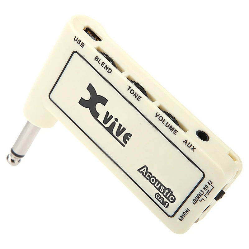 Xvive GA1 Classic Rock Mini Portable Rechargeable Electric Guitar Plug Headphone Amp Amplifier
