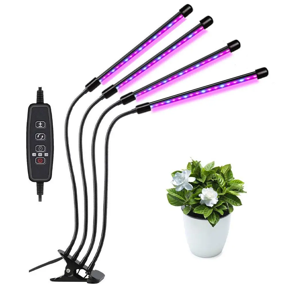 Новый 36 Вт светодиодный Grow светильник DC 5V USB с таймером Затемнения полный спектр 4