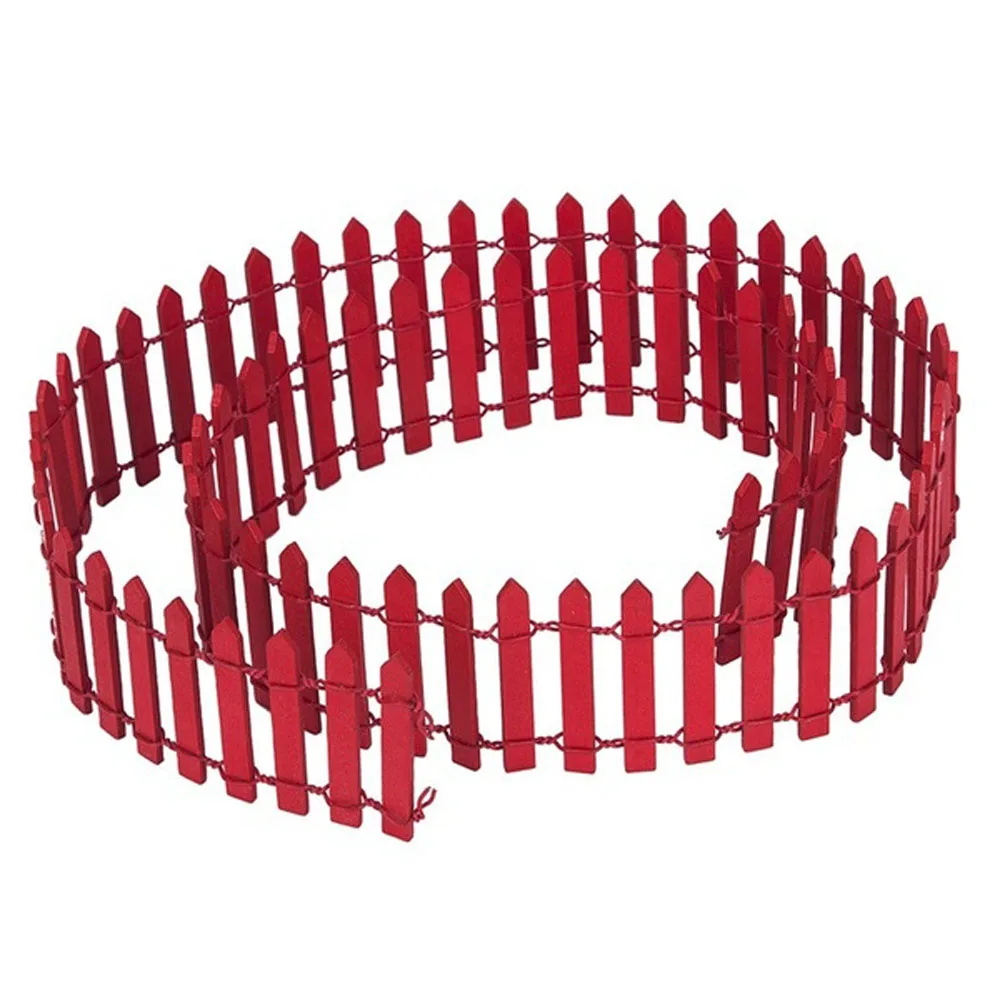 Red 3cm 100*5 см/3 см DIY Миниатюрный Мини-забор Сказочный садовый барьер деревянное Ремесло Декор комнаты Статуэтка для украшения дома аксессуары - Цвет: Red 3cm