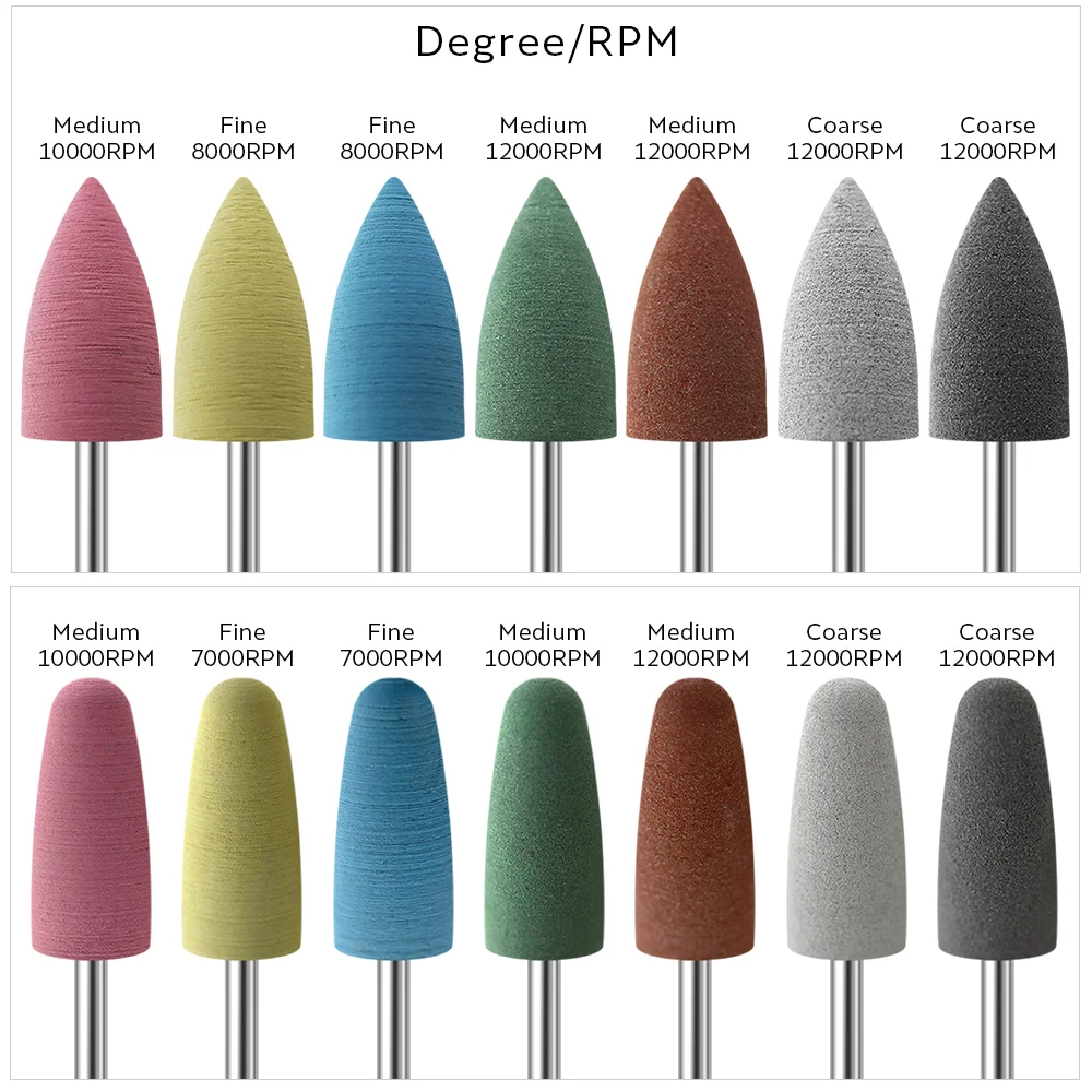 AriesLibra Rubber Nail Drill Bits 28 Types Milling Cutter Silicone Polishing Buffer Electric Nail Files Nails Art Tools 3