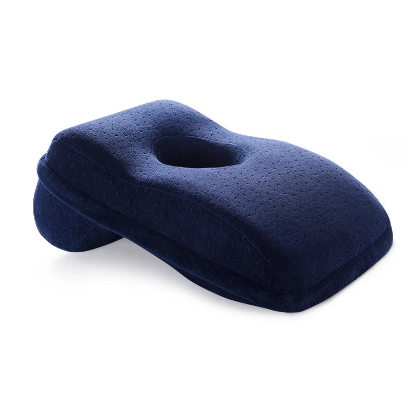 navy blue Эргономичная подушка для офиса с эффектом памяти и эффектом потертости, дышащая подушка, рождественский подарок для женщин, подушка для шеи - Цвет: navy blue