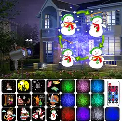 12 моделей, Рождественский лазерный проектор, световой эффект, водонепроницаемый светодиодный свет для сцены на Рождество, новогодние