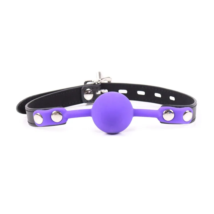Секс-игрушка из силикагеля, Женский шарик, кляп, сексуальный инструмент для флирта, товары для взрослых, фиолетовый силикагель, зажим для сосков