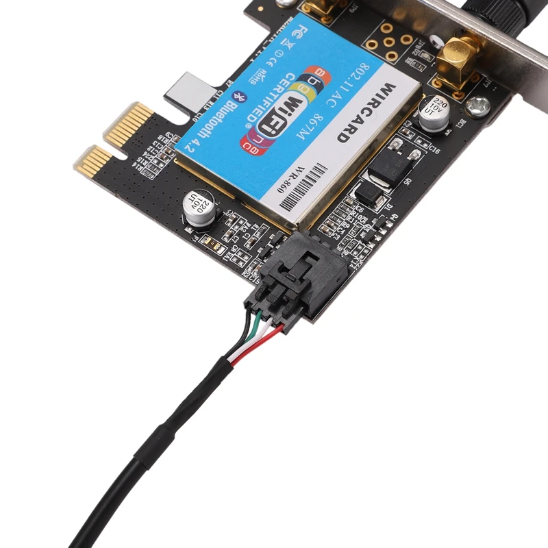 WIRCARD сетевая карта Двухдиапазонная 2,4G/5G 867Mbps+ Bluetooth 4,1 PCIE беспроводная карта для рабочего стола