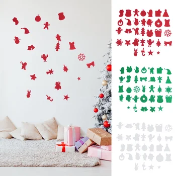 

4 Packs EVA Glitter Stickers Durable Christmas Craft Stickers for Shop