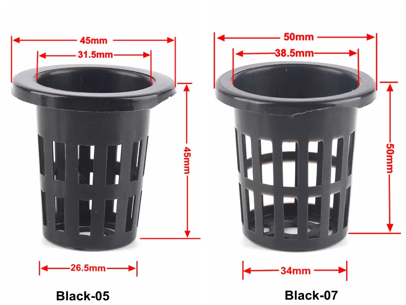 50 шт. корзина для выращивания гидропоники мешок для растений Soilless растущий пластиковый сетчатый горшок высокого качества садовые горшки для посадки растений