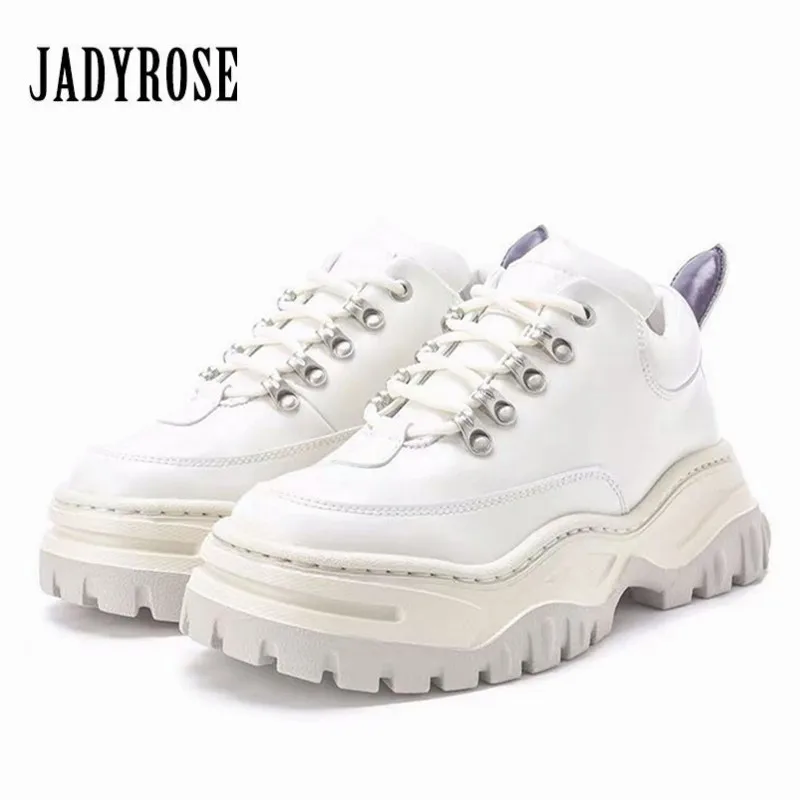 Jady/женские кроссовки розового и белого цвета на шнуровке; обувь на платформе с толстой мягкой подошвой; женская повседневная обувь на плоской подошве; tenis feminino Espadrilles