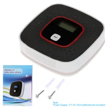 Детектор угарного газа на батарейках с датчиком газа, сигнализация с голосовыми подсказками для гаража, газового камина, домашней безопасности