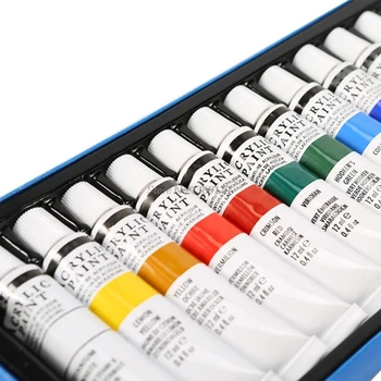 

12 Color Acrylic Paints Set 12ml Tubes Drawing Painting Pigment Hand-painted DIY Dropship