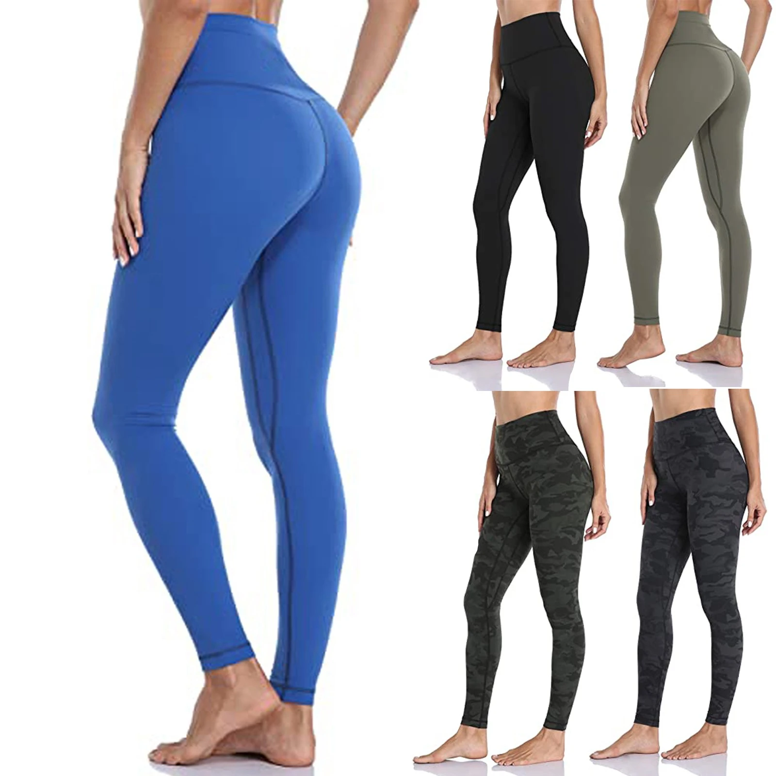 Mallas de Yoga para ropa deportiva, Leggings de gimnasio, de cintura alta, Push Up, sin costuras, entrenamiento, Activewea #11|Pantalones de yoga| - AliExpress
