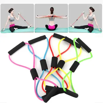 

2020 Hot Yoga Gum Fitness Resistance 8 Word Chest Expander Rope Workout Muscle Fitness Rubber Elastic Bands for Sports Exercise