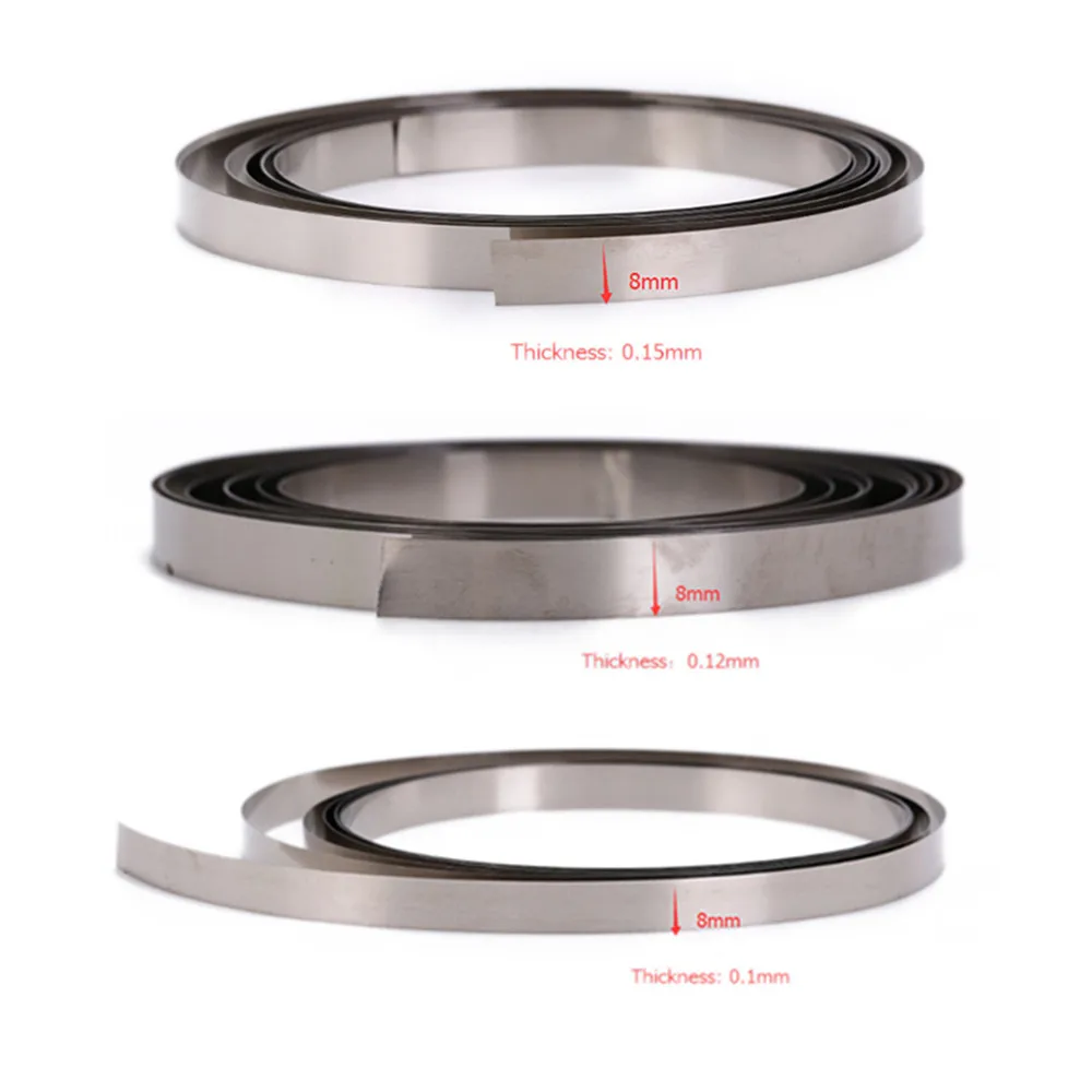 8 мм x 0,1/0,12/0,15 мм 2 м чистый Никель полоска для Li 18650 Батарея точечной сварки совместимый для машины для точечной сварки машины