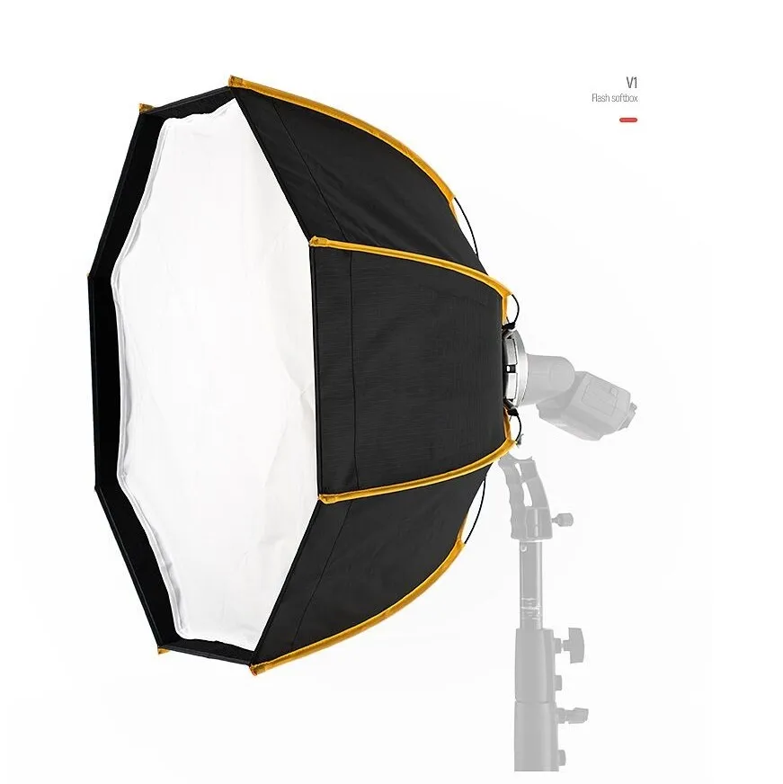 Softbox For V1 Godox V1 ttl литий-ионная батарея 18,72 Вт круглая головка камера вспышка/Speedlite для Canon Nikon sony Fujifilm Pentax Panasonic камера - Цвет: Softbox For V1