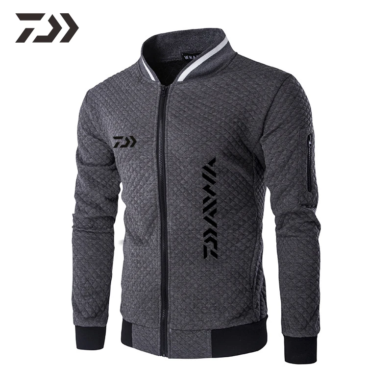 Roupas de Pesca dos Homens Camisa de Pesca de Manga Jaqueta de Pesca com Zíper Jaqueta ao ar Daiwa Longa Agasalho Cabolsa Casual Livre 21 pesca com zíper agasalho casaco casual jaqueta ao ar livre