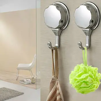 

Strong Vacuum Suction Cup Hook Shower Holder Hooks For Bathroom Kitchen Towel C7E3