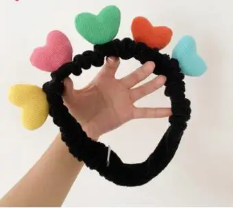 30 шт./лот DIY простой мульти с сердцем персикового цвета радуги повязки на голову эластичность стирка уход за кожей лица ободки для волос Инструменты для укладки волос аксессуар HA1752 - Цвет: 2