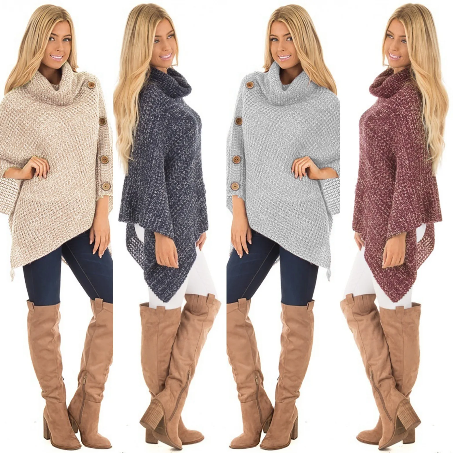 Женский осенне-зимний плащ-рубашка, вязаный Топ, свитера, модный свитер с рукавом в семь точек, пальто, женские топы