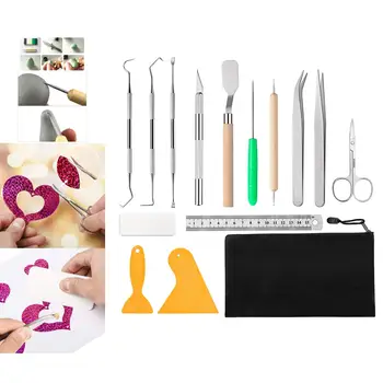 

15Pcs Vinyl Weeding Tools Craft Set Basic Vinyl Tool Kit for Silhouttes Cameos