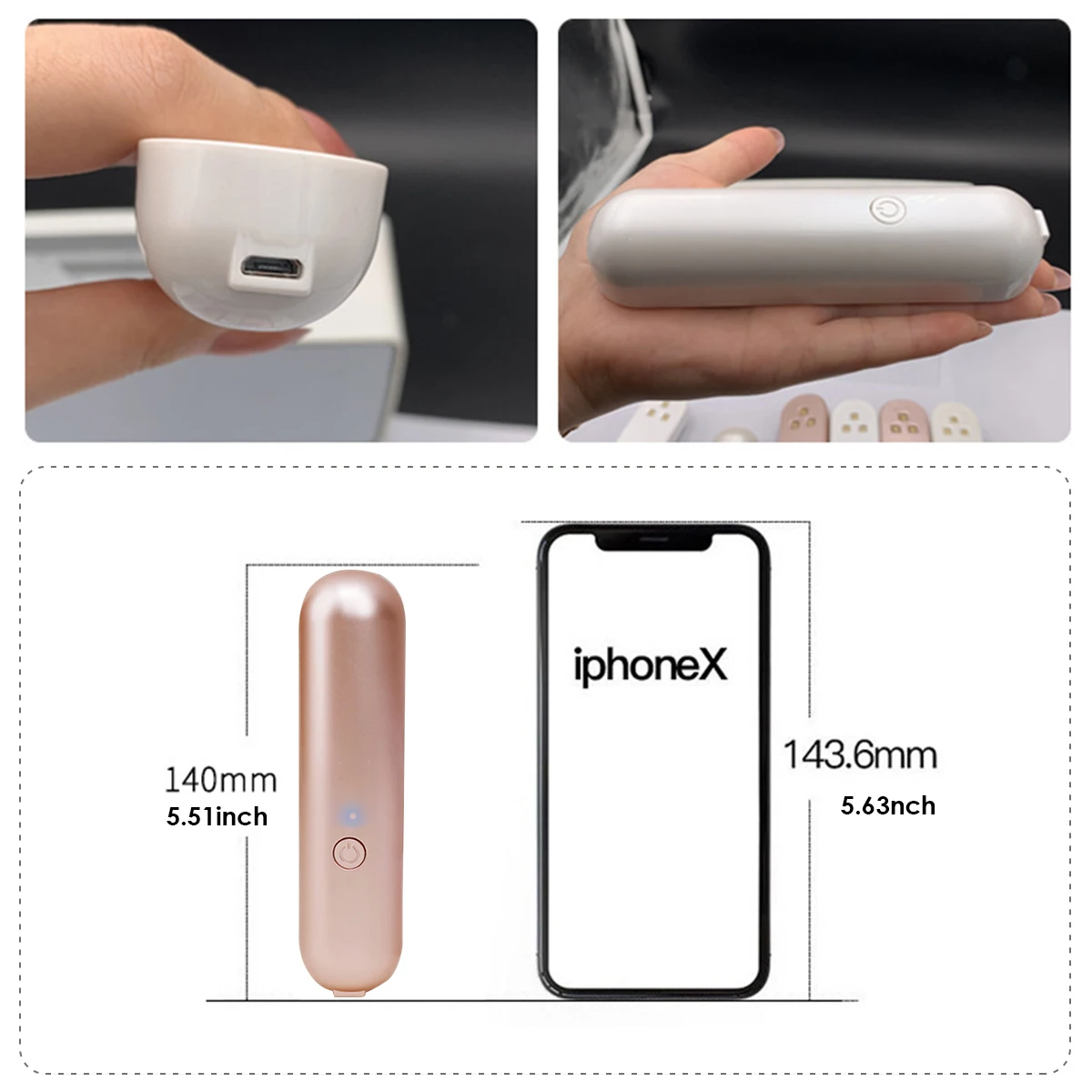 Hand-Held UV Sterilizing Light USB Charging 1 Button Smart Timer Anti-Bacteria Ultraviolet Disinfection Lamp For Cosmetic Tools Hand-Held UV Sterilizing Light USB Charging 1 Button Smart Timer Anti-Bacteria Ultraviolet Disinfection Lamp For Cosmetic Tools