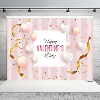 

Photo Studio Prop Balloon Pink Valentine's Day Party Banner Background Lovers Portrait Photography Backdrops Poster Photocall