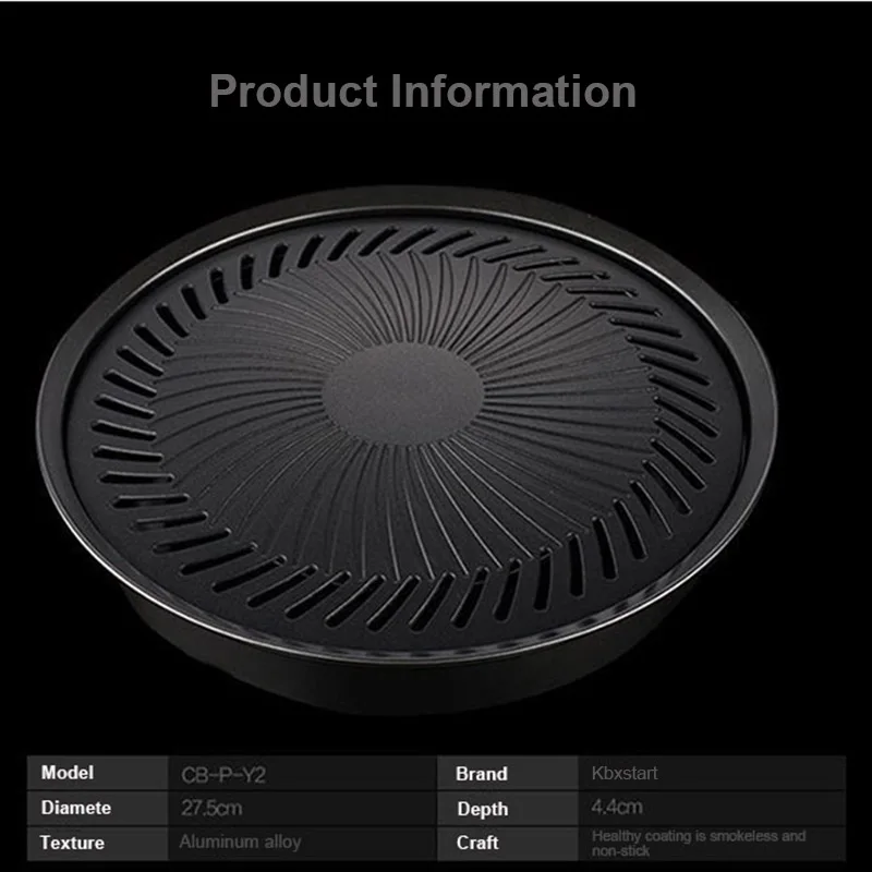 Electric Griddle Korean Smokeless Barbecue Grill Pan Gas Non-Stick Gas Stove Plate Electric Stove Baking Tray BBQ Grill Barbecue Tools Barbacoa