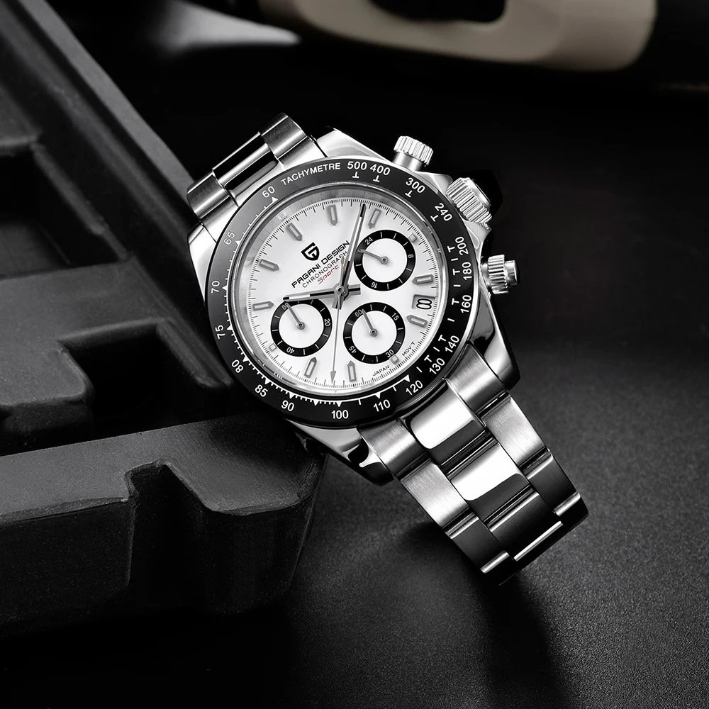 PAGANI DESIGN 2021 New Men's Quartz Clock Sapphire Chronograph Mens Stainless Steel Waterproof Sport Watches Relogio Masculino